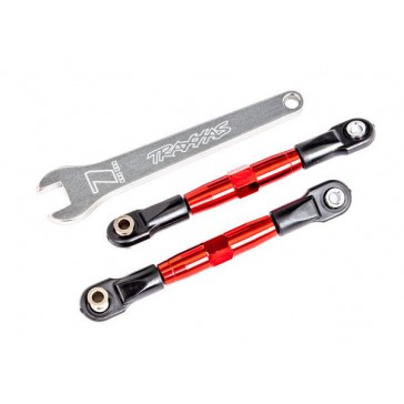 Camber links, front (red-anodized) (2) (fits Drag Slash)