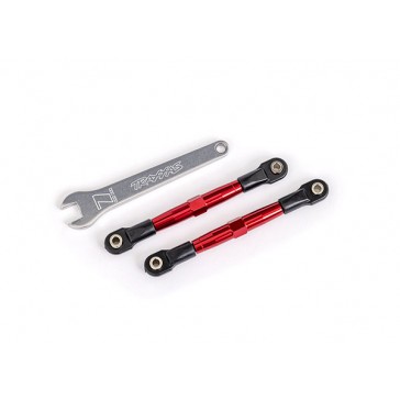 Toe links, front (red-anodized) (2) (fits Drag Slash)