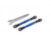 Toe links, front (blue-anodized) (2) (fits Drag Slash)