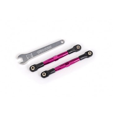 Toe links, front (pink-anodized) (2) (fits Drag Slash)