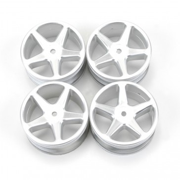 Wheel: 5 spoke 25mm - Satin (Pk4)