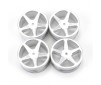 Wheel: 5 spoke 25mm - Satin (Pk4)