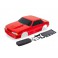 Body, Ford Mustang, Fox Body, red (painted, decals applied) (includes
