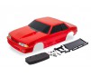 Body, Ford Mustang, Fox Body, red (painted, decals applied) (includes