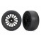DISC.. Tires and wheels-multi-spoke black, 2.0' ultra-wide slick-fron