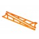 Side plates, wheelie bar, orange (aluminum) (2)