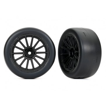 Tires & wheels-multi-spoke black, 2.0' ultra-wide slick - REAR (2)