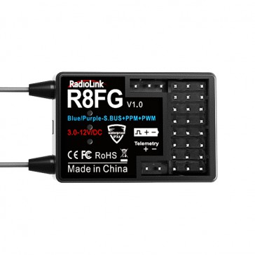 R8FG 2.4Ghz 8Ch gyro integrated Receiver for RC8X, RC4GS, RC6GS, etc