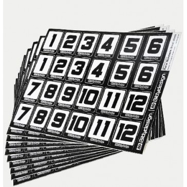 Race Numbers Decal sheet (34x24cm)