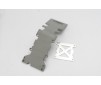 Skidplate, rear plastic (grey)/ stainless steel plate