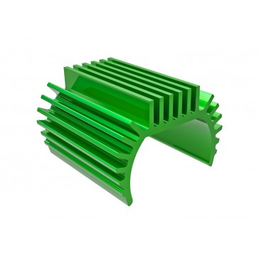 Heat sink, Titan 87T motor (6061-T6 aluminum, green-anodized)