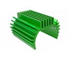 Heat sink, Titan 87T motor (6061-T6 aluminum, green-anodized)