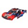 Body, Slash 4X4 (also fits Slash VXL & Slash 2WD), red & blue (painte