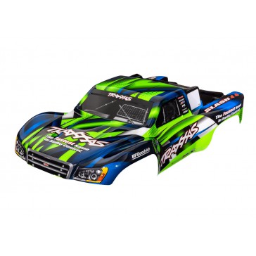 Body, Slash 4X4 (also fits Slash VXL & Slash 2WD), green & blue (pain