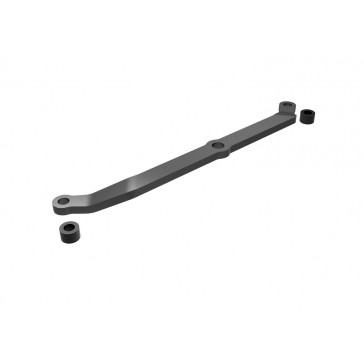 Steering link, 6061-T6 aluminum (dark titanium-anodized)/ servo horn,