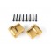 Axle cover, brass (8 grams) (2)/ 1.6x12mm BCS (with threadlock) (8)