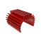 Heat sink, Titan 87T motor (6061-T6 aluminum, red-anodized)