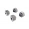 Wheel hubs, 7mm hex (steel) (4)/ axle pins (4)