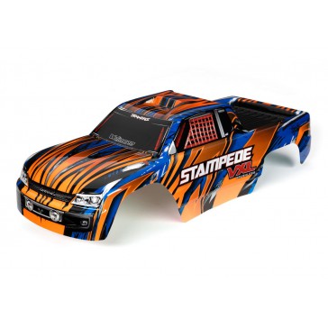 Body, Stampede VXL, orange & blue (painted, decals applied)