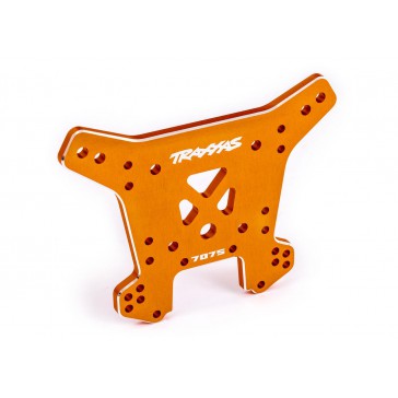 Shock tower, rear, 7075-T6 aluminum (orange-anodized) (fits Sledge)