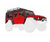 Body, Land Rover Defender, complete, red (includes grille, side mirro