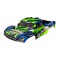 Body, Slash 2WD (also fits Slash VXL & Slash 4X4), green & blue (pain