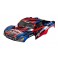 Body, Slash 2WD (also fits Slash VXL & Slash 4X4), red & blue (painte