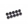 Nuts, 4mm nylon locking, black (10)