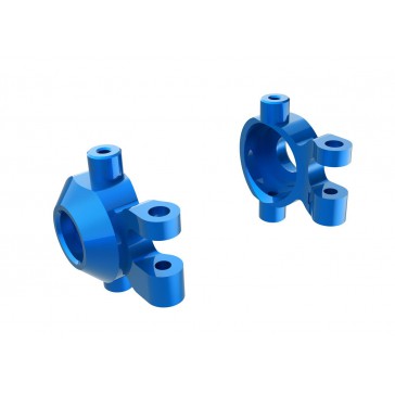 Steering blocks, 6061-T6 aluminum (blue-anodized) (left & right)/ 2.5