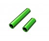 Driveshafts, center, female, 6061-T6 aluminum (green-anodized) (front