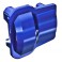 Axle cover, 6061-T6 aluminum (blue-anodized) (2)/ 1.6x12mm BCS (with