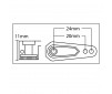 X7 Servo Horn Offset Black (25 Teeth)