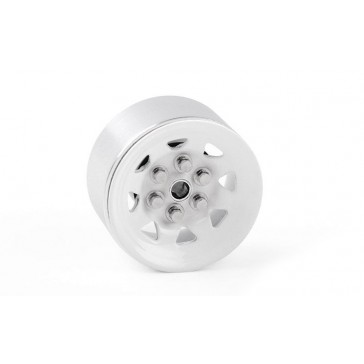 Stamped Steel 0.7 Stock Beadlock Wheels (White)