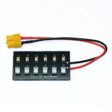 XT60 Charge lead for 1S Lipo 12 port : 6x MCX, MSR & 6x MCPX