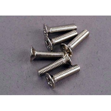 Screws, 3x12mm countersunk machine (6)