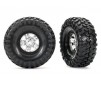 Tires and wheels, assembled, glued (TRX-4 Sport, satin chrome, black