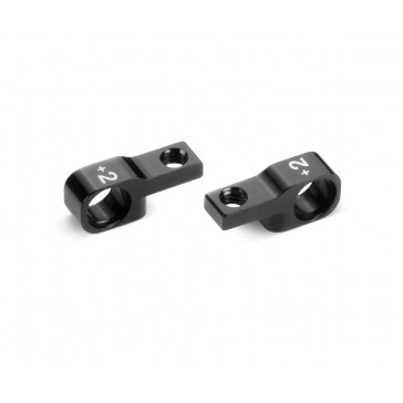 ALU LOWER FRONT SUSPENSION HOLDER +2MM (1) - BLACK - 7075 T6