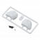 White plastic Helmet for 1/10 F1 body shell [Universal], Type C