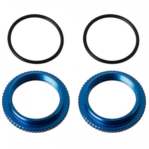 Team Associated 13MM SHOCK COLLARS, BLUE ALUMINIUM MCM Group