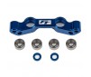 RC10B6.4 FT STEERING RACK, BLUE ALUMINIUM