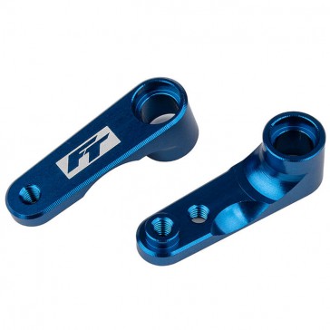 RC10B6.4 FT ST EERING BELLCRANKS, BLUE ALUMIN