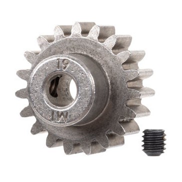 Gear, 19-T pinion (1.0 metric pitch) (fits 5mm shaft)/ set screw (for