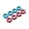 17mm X 1.25 BLUE SERRATED WHEEL NUTS (4PCS)