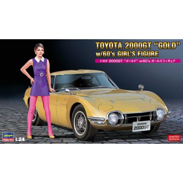 1/24 TOYOTA 2000 GT GOLD W/60'S FIGURE SP533