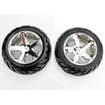 Tires & wheels, assembled, glued (All Star chrome wheels, An