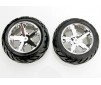 Tires & wheels, assembled, glued (All Star chrome wheels, An