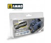 DRYBRUSH SET BLUE COLORS 4 JARS
