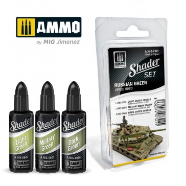 SHADER SET RUSSIAN GREEN 3 JARS 10ML