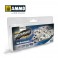 DRYBRUSH SET GREY COLORS 4 JARS