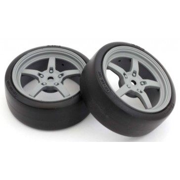 Pre-Glued Drift Tyres FZ02 5-Spoke Racing 1:10 Fazer 2.0 (2)